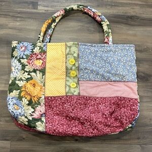 Patchwork Floral Tote Bag